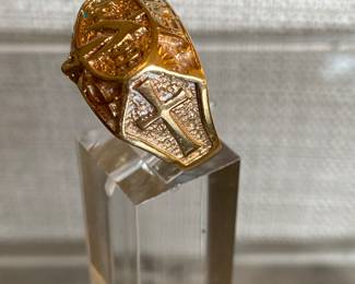 $475 14kt gold United Minister ring - size 8-9 - 13.91 grams