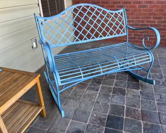 Metal loveseat rocker