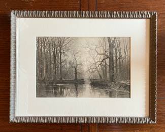 Framed print, signed on back