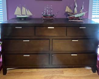 Dark wood bedroom set