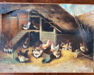 Signed antique painting