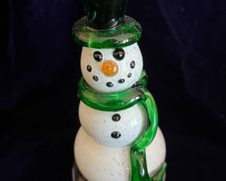 Handblown glass snowman