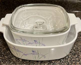 Corningware "Shadow Iris" casseroles