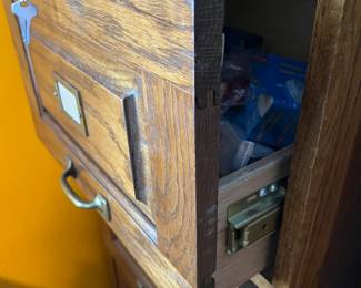 Oak filing cabinet