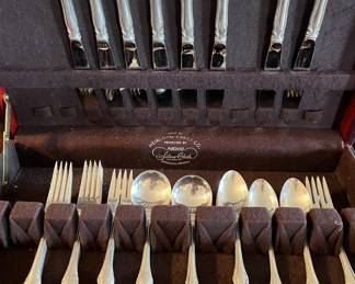 Towle Sterling "French Provincial" flatware in Heirloom chest