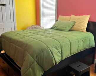 King size platform bed with storage