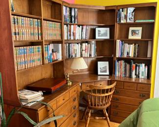 Ethan Allen corner desk and bookshelves