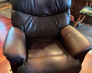 Brown leather LaZBoy recliner