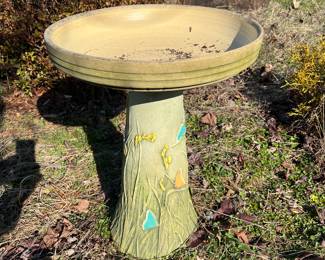 Plaster birdbath