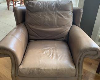 Matching leather side chair.