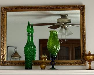 Mid Century Italian Empoli Genie Bottle, Vintage Murano Style Glass Vase & More
