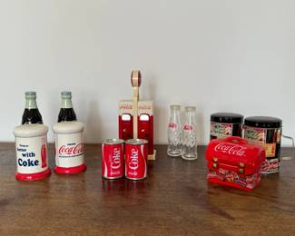 Collection of Coca-Cola Salt & Pepper Shakers & More