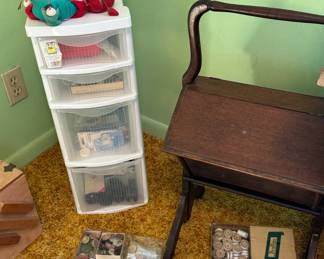 New Old Stock Vintage Buttons, Thread, Lace, Appliques and More