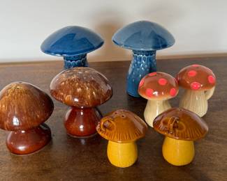 Vintage Ceramic Mushroom Salt & Pepper Sets
