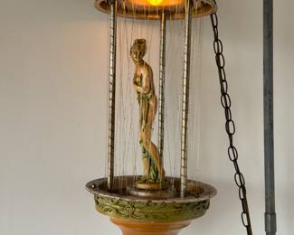 Vintage Goddess Oil Rain Lamp, Works and has oil in it