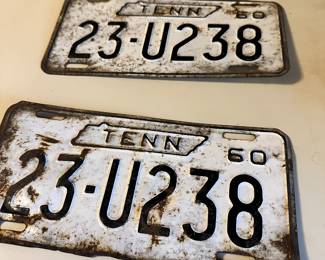 Old license plates 