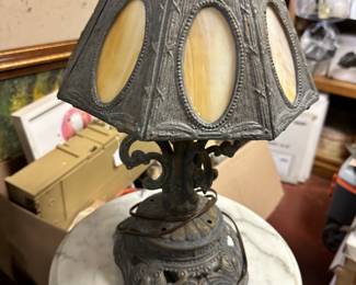 Slag glass lamp 
