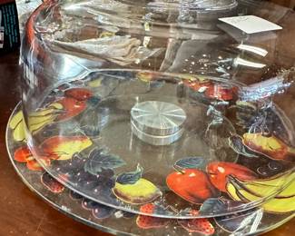 Vintage lazy Susan cake plate 