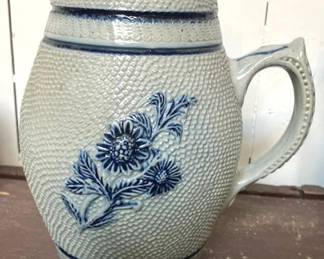 Blue Salt Glazed Pitcher #2
