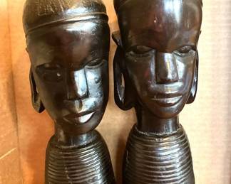 Heavy Carved African Figurines
