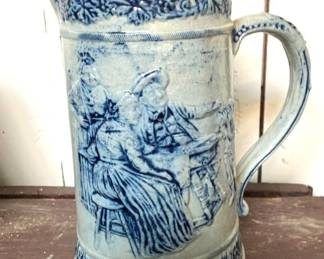 Blue Salt Glazed Pitcher
