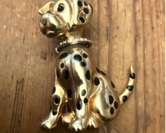 Dalmatian Pin with Moveable Collar
