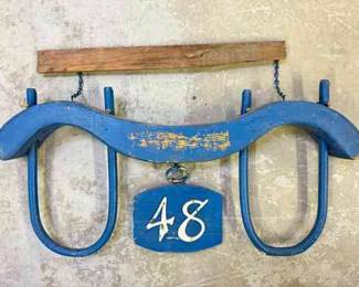 Blue Painted Wood YOKE
