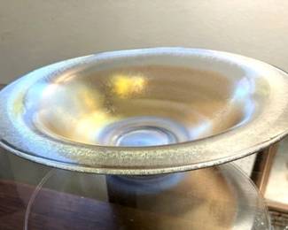 Iridescent Art Glass Center Bowl
