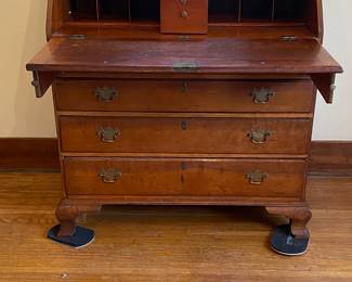 Late 1700's - Early 1800's Antique Secretary Desk by Joseph Rawson Sr, (1760-1835)