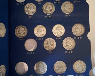 64 Count Washington Quarters 1932-1964.  Located behind checkout.