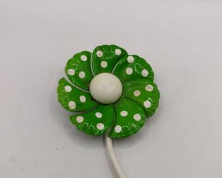 Vintage polkadot flower pin