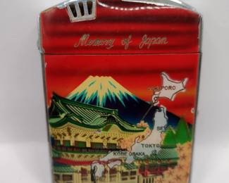 Vintage Memory of Japan Cigarette Case and Lighter