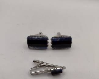 Cuff links and tie tack