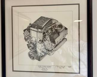 Ford Turbo Diesel automation print limited edition, signed Tim Adwell