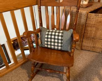Solid wood rocker