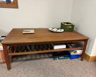 Large wood coffee table