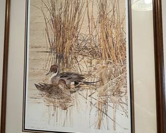 Ducks print, signed