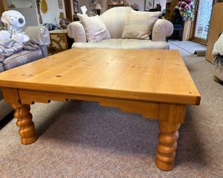 Large wooden coffee table