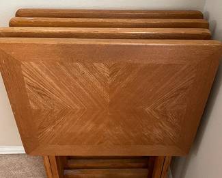 Set of 4 TV Trays - Wooden
