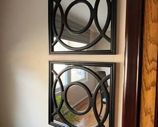 4 Gorgeous Wooden Framed Mirrors - 24" x 24"