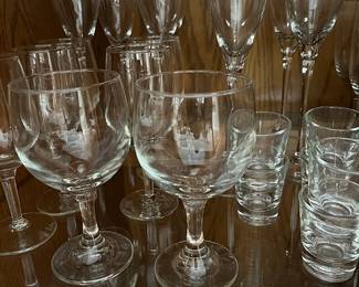 Variety of Stemware, Glassware, Shot Glasses