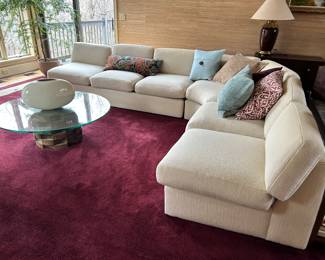 Thayer Coggin by Milo Baughman 4 piece sectional sofa 