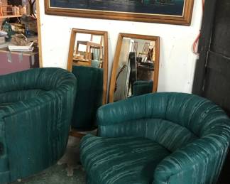 Pair Stendig Swivel Club Chair
