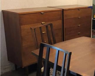 MCM Pair Bassett Walnut Chest