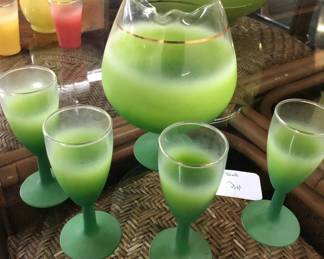 MCM Green Barware