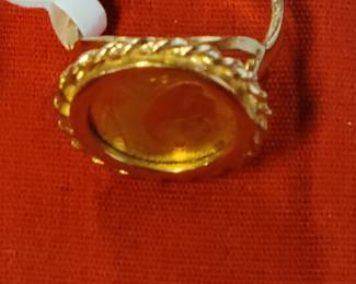 14K coin ring 