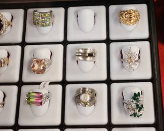 Assorted Sterling rings 