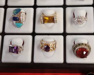 Assorted Sterling rings 