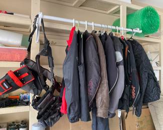 Selection of biker clothing