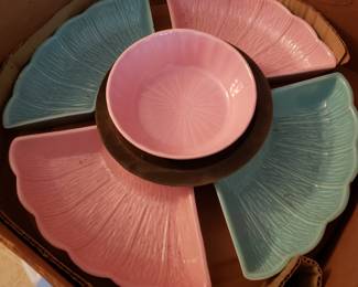 MCM California style chip and dip tray in original box